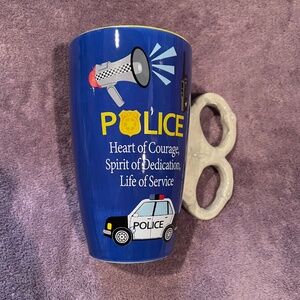 POLICE novelty mug - "Heart of Courage, Spirit of Dedication, Life of Service",
